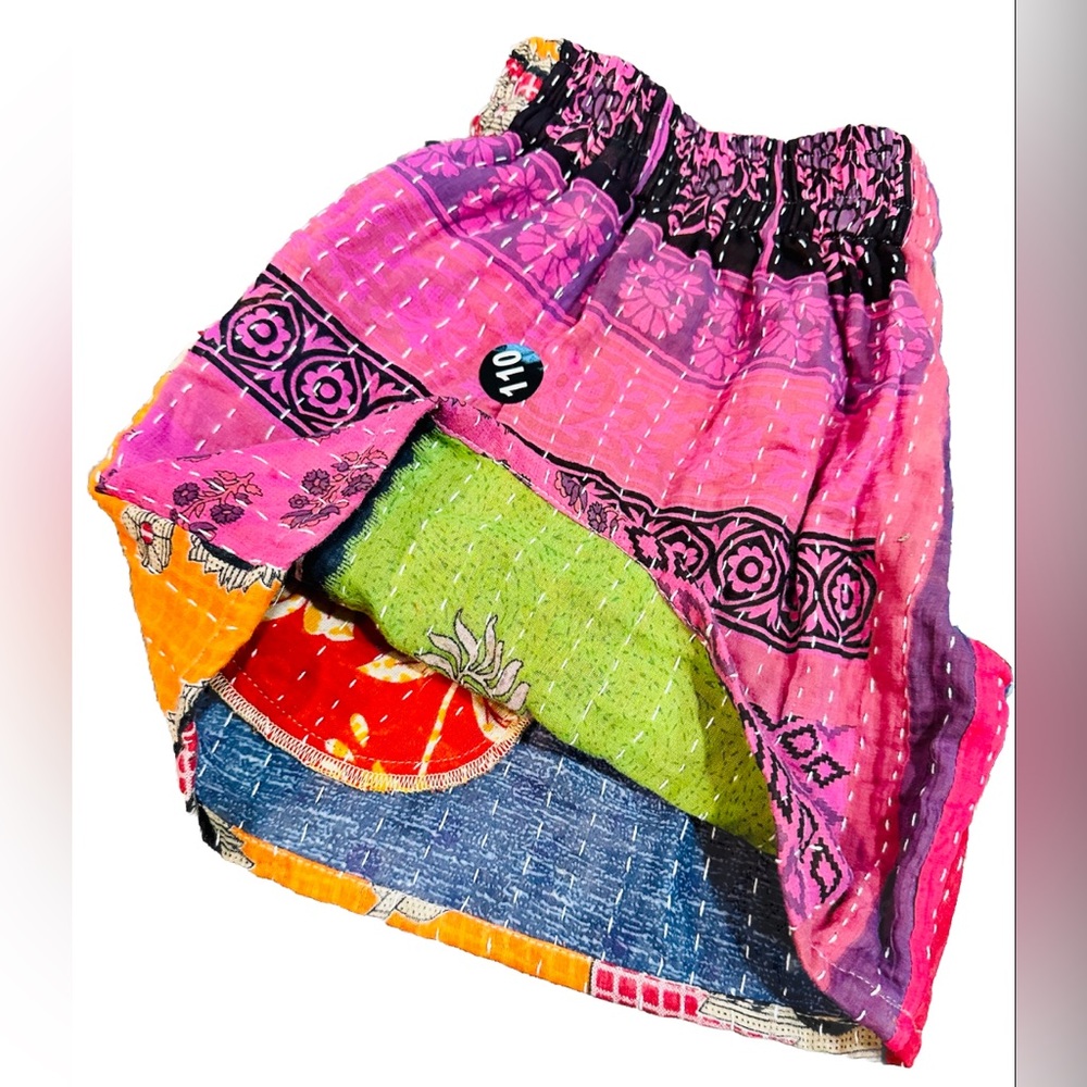 Handmade Patchwork Reversible Shorts. Size XS/S. Brand New. - Picture 3 of 9